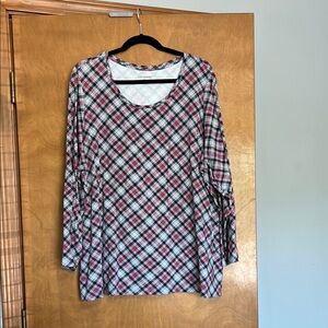 Catherine’s Women's Plaid Top - Red and Black
